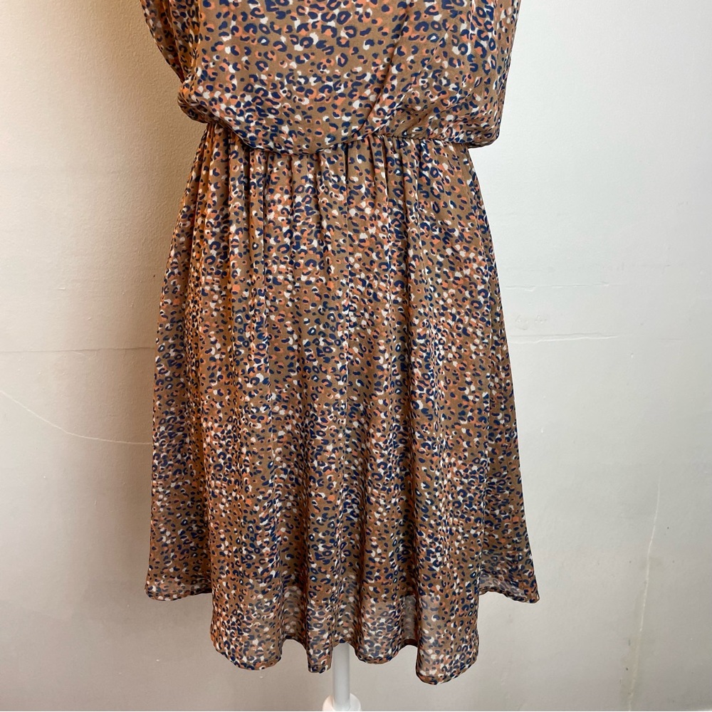 Lush Bohemian Animal Print Sleeveless Fit & Flare Dress Women’s size Medium - Picture 6 of 6